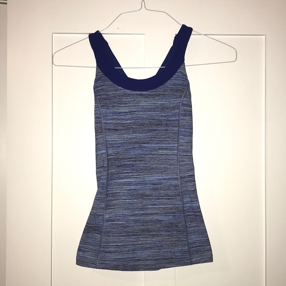 Lululemon Enhearten Tank - Space Dye Caspain Blue